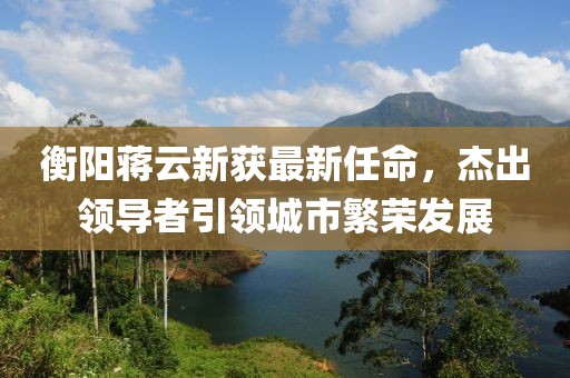 衡陽蔣云新獲最新任命，杰出領(lǐng)導者引領(lǐng)城市繁榮發(fā)展