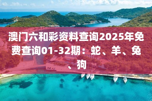 澳門六和彩資料查詢2025年免費(fèi)查詢01-32期：蛇、羊、兔、狗