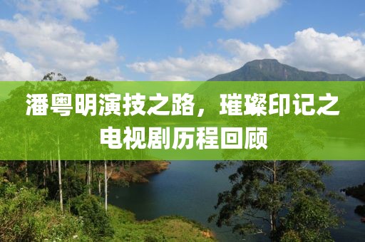 潘粵明演技之路，璀璨印記之電視劇歷程回顧