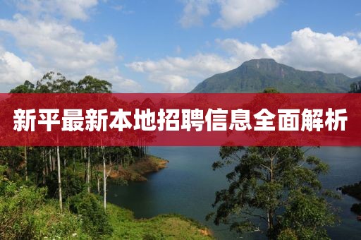 新平最新本地招聘信息全面解析