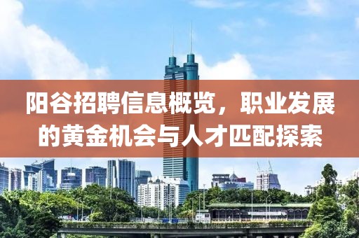 陽谷招聘信息概覽，職業(yè)發(fā)展的黃金機(jī)會與人才匹配探索